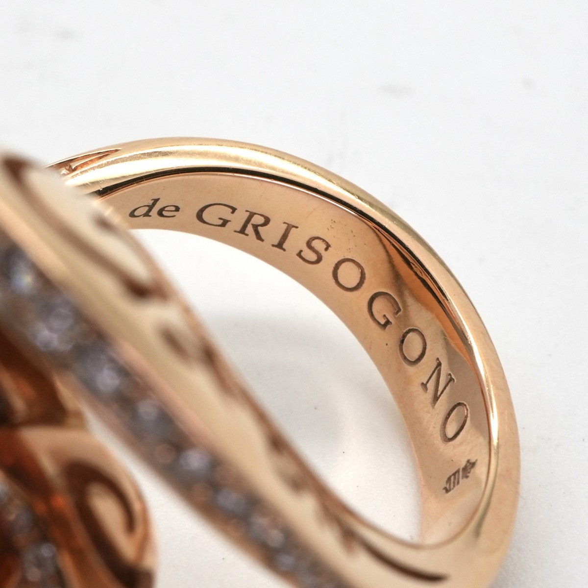 ドゥ・グリソゴノ de GRISOGONO アメジストダイヤリング アメジスト　ダイヤ　リング リング 指輪 750PG ピンクゴールド ピンクゴールド ダイヤモンド アメジスト