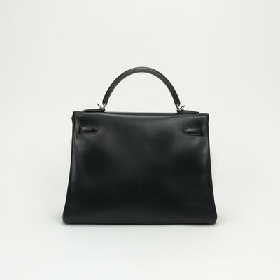 エルメス HERMES ケリー28 ケリー 28 バッグ トートバッグ ショルダーバッグ ボックスカーフ ノワール noir ブラック black 黒 シルバー金具（ルテニウム金具） ハンドバッグ 2way V字金具 新型