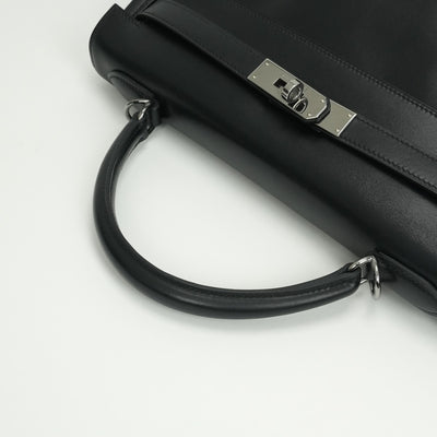 エルメス HERMES ケリー28 ケリー 28 バッグ トートバッグ ショルダーバッグ ボックスカーフ ノワール noir ブラック black 黒 シルバー金具（ルテニウム金具） ハンドバッグ 2way V字金具 新型
