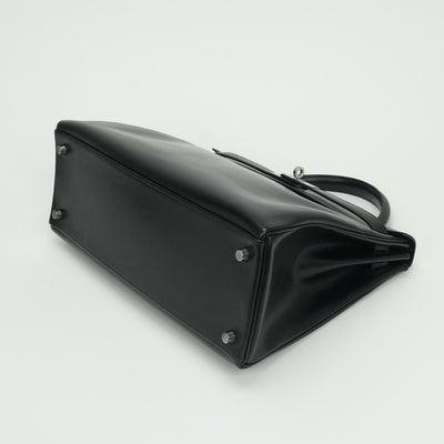 エルメス HERMES ケリー28 ケリー 28 バッグ トートバッグ ショルダーバッグ ボックスカーフ ノワール noir ブラック black 黒 シルバー金具（ルテニウム金具） ハンドバッグ 2way V字金具 新型