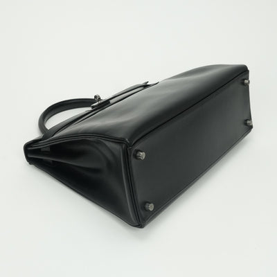 エルメス HERMES ケリー28 ケリー 28 バッグ トートバッグ ショルダーバッグ ボックスカーフ ノワール noir ブラック black 黒 シルバー金具（ルテニウム金具） ハンドバッグ 2way V字金具 新型