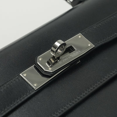 エルメス HERMES ケリー28 ケリー 28 バッグ トートバッグ ショルダーバッグ ボックスカーフ ノワール noir ブラック black 黒 シルバー金具（ルテニウム金具） ハンドバッグ 2way V字金具 新型