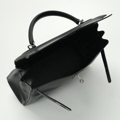 エルメス HERMES ケリー28 ケリー 28 バッグ トートバッグ ショルダーバッグ ボックスカーフ ノワール noir ブラック black 黒 シルバー金具（ルテニウム金具） ハンドバッグ 2way V字金具 新型