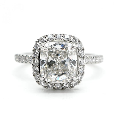 ハリーウィンストン HARRY WINSTON クッションカット・マイクロパヴェ・リング クッションカット・マイクロパヴェ・リング The One by Harry Winston リング 指輪 Pt950 シルバー 婚約指輪　エンゲージリング　プラチナ　ダイヤモンド