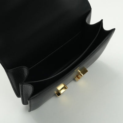 エルメス HERMES コンスタンス3 ミニ18 コンスタンス 3 ミニ 18 バッグ ショルダーバッグ シェーブル ノワール Noir ブラック black 黒 ゴールド金具 シェブルミゾル