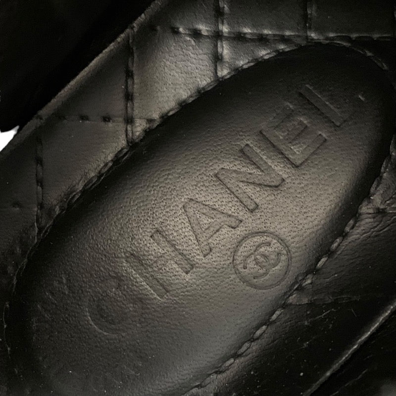 シャネル CHANEL スニーカー ハイカットスニーカー 靴 シューズ ココマーク スエード ツイード ブラック 黒