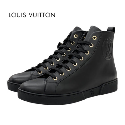 ルイヴィトン LOUIS VUITTON スニーカー ハイカットスニーカー 靴 シューズ LVロゴ レザー ブラック 黒
