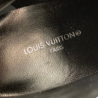 ルイヴィトン LOUIS VUITTON アルティメートライン ブーツ ショートブーツ 靴 シューズ スエード ブラック 黒 ゴールド 未使用 アンクルブーツ モノグラムヒール