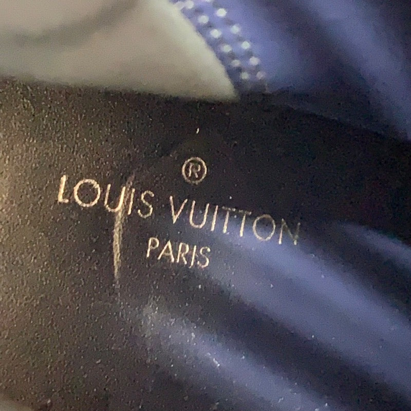 ルイヴィトン LOUIS VUITTON シルエットライン ブーツ ショートブーツ 靴 シューズ ベロア ブルー シルバー アンクルブーツ ラインストーン