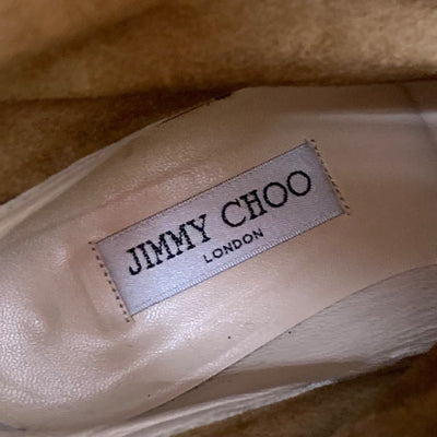 ジミーチュウ JIMMY CHOO ブーツ ショートブーツ 靴 シューズ スエード キャメル ゴールド ミドルブーツ ベルト