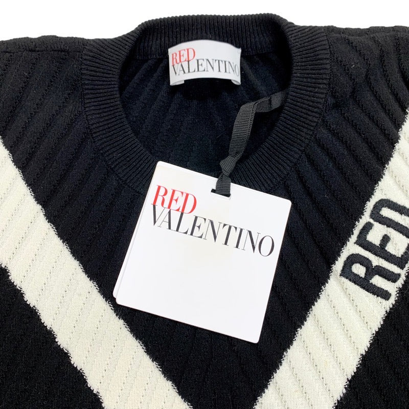 未使用 ヴァレンティノ VALENTINO ワンピース ドレス RED VALENTINO ニット ブラック ホワイト
