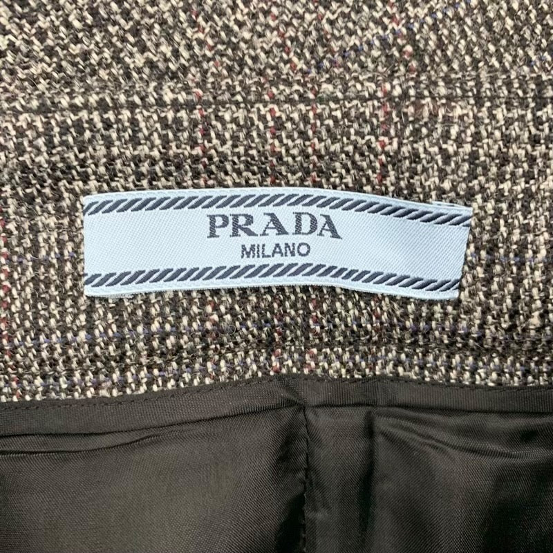 プラダ PRADA ボトムス ウール グレー スカート ツイード