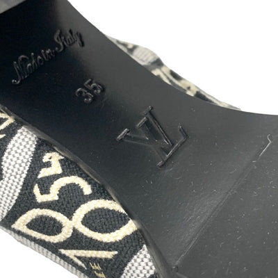 ルイヴィトン LOUIS VUITTON スタートレイルライン ブーツ ショートブーツ 靴 シューズ レザー キャンバス ブラック ホワイト アンクルブーツ 1854 ジャガード レースアップ