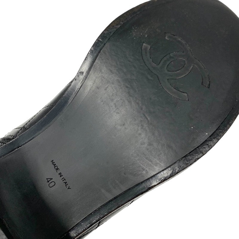 シャネル CHANEL ブーツ ショートブーツ 靴 シューズ パール ココマーク ビジュー レザー ブラック 黒
